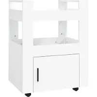 vidaXL Keukentrolley 60x45x80 cm bewerkt hout wit
