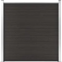 vidaXL Schuttingpaneel, composiet (WPC), 180x186 cm, zwart