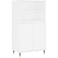 vidaXL Hoge kast 60x36x110 cm bewerkt hout wit