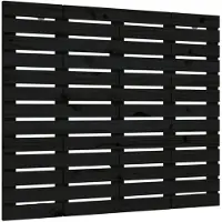 vidaXL Hoofdbord wandmontage 81x3x91,5 cm massief grenenhout zwart