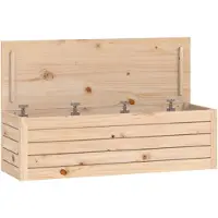 vidaXL Opbergbox 109x36,5x33 cm massief grenenhout