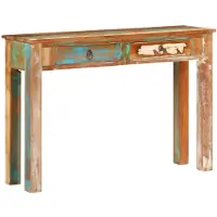 vidaXL Wandtafel 110x30x75 cm massief gerecycled hout