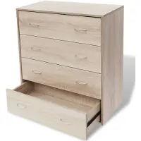 vidaXL Dressoir met 4 lades 60x30,5x71 cm eikenkleur