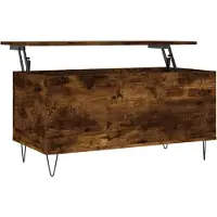 vidaXL Salontafel 90x44,5x45 cm bewerkt hout gerookt eikenkleurig
