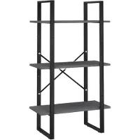 vidaXL Opbergrek 60x30x105 cm massief grenenhout grijs