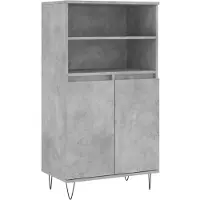 vidaXL Hoge kast 60x36x110 cm bewerkt hout betongrijs