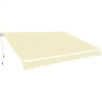 vidaXL Luifel handmatig uittrekbaar 600 cm crème