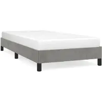 vidaXL Bedframe zonder matras 100x200 cm fluweel lichtgrijs