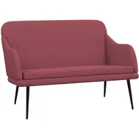 vidaXL Bankje 110x76x80 cm stof wijnrood