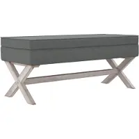 vidaXL Opbergkruk 110x45x49 cm stof donkergrijs