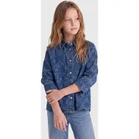 ONLY GIRLS Blouse 'KOGGrace' blauw / blauw denim