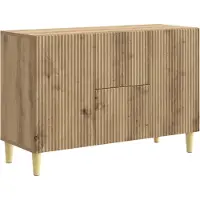 vidaXL Dressoir Artisanaal eiken 89 x 34,5 x 60 cm Bewerkt hout