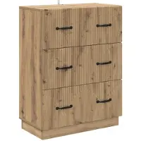 vidaXL Ladekast 66 x 34,5 x 87 cm Bewerkt hout Artisanaal eiken