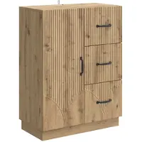 vidaXL Dressoir Artisanaal eiken 66 x 34,5 x 87 cm Bewerkt hout
