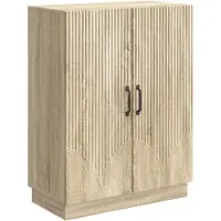 vidaXL Dressoir Sonoma Eiken 66 x 34,5 x 87 cm Bewerkt hout