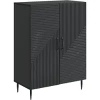 vidaXL Dressoir Zwart 66 x 34,5 x 89,5 cm Bewerkt hout