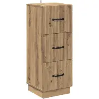 vidaXL Ladekast 33 x 34,5 x 87 cm Bewerkt hout Artisanaal eiken