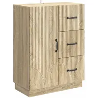 vidaXL Dressoir met lade Sonoma Eiken 66 x 34,5 x 87 cm Bewerkt hout