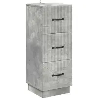 vidaXL Ladekast 33 x 34,5 x 87 cm Bewerkt hout Betongrijs