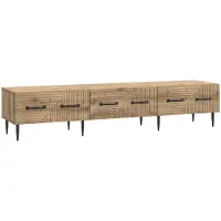 vidaXL TV Kast 147 x 34,5 x 30 cm Artisanaal eiken Bewerkt hout