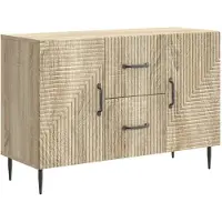 vidaXL Dressoir met lade Sonoma Eiken 89 x 34,5 x 60 cm Bewerkt hout