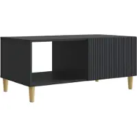 vidaXL Salontafel Zwart 90 x 50 x 40 cm Bewerkt hout