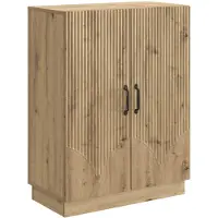 vidaXL Dressoir Artisanaal eiken 66 x 34,5 x 87 cm Bewerkt hout