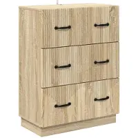 vidaXL Ladekast Sonoma Eiken 66 x 34,5 x 87 cm Bewerkt hout