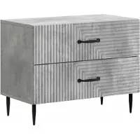 vidaXL Nachtkastje Betongrijs 62 x 34,5 x 47,5 cm Bewerkt hout