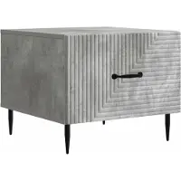 vidaXL Salontafel met lade Betongrijs 49 x 50 x 40 cm Bewerkt hout