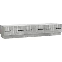 vidaXL TV Kast met lade Betongrijs 147 x 34,5 x 27 cm Bewerkt hout