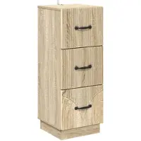 vidaXL Ladekast 33 x 34,5 x 87 cm Bewerkt hout Sonoma Eiken
