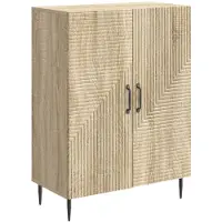 vidaXL Dressoir Sonoma Eiken 66 x 34,5 x 89,5 cm Bewerkt hout