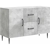 vidaXL Dressoir met lade Betongrijs 89 x 34,5 x 60 cm Bewerkt hout