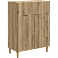 vidaXL Dressoir Artisanaal eiken 66 x 34,5 x 90 cm Bewerkt hout