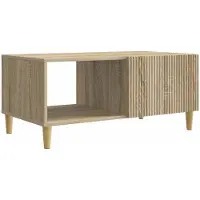 vidaXL Salontafel Sonoma Eiken 90 x 50 x 40 cm Bewerkt hout
