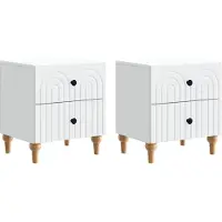 vidaXL Nachtkastje 2 st Wit 43 x 34,5 x 48 cm Bewerkt hout