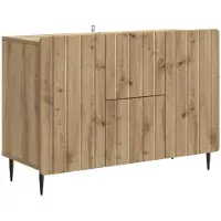 vidaXL Dressoir Artisanaal eiken 89 x 34,5 x 62 cm Bewerkt hout