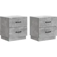 vidaXL Nachtkastje 2 st Betongrijs 43 x 34,5 x 44,5 cm Bewerkt hout