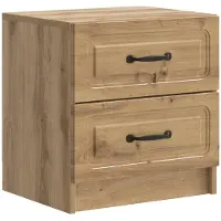 vidaXL Nachtkastje Artisanaal eiken 43 x 34,5 x 44,5 cm Bewerkt hout
