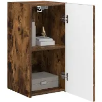 vidaXL TV Wandkast 30 x 31 x 60 cm Rook Eiken Bewerkt hout