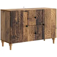 vidaXL TV Kast met lade Oud hout 89 x 34,5 x 60 cm Bewerkt hout