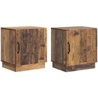 vidaXL Nachtkastje 2 st Oud hout 43 x 34,5 x 47 cm Bewerkt hout