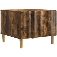 vidaXL Salontafel met lade Gerookt eiken 49 x 50 x 40 cm Bewerkt hout