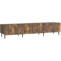 vidaXL TV Kast met lade Gerookt eiken 147 x 34,5 x 32 cm Bewerkt hout