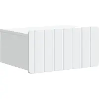 vidaXL Muurbevestigde Nachttafel Wit 49 x 34,5 x 24 cm Bewerkt hout