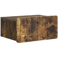vidaXL Muurbevestigde Nachttafel Gerookt eiken 49 x 34,5 x 24 cm