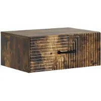 vidaXL Muurbevestigde Nachttafel Gerookt eiken 49 x 34,5 x 20 cm