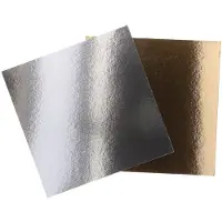 Funcakes Taartkarton - Goud/Zilver - 25x25 cm / 1 mm - 100 Stuks - Taartonderlegger