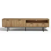AX Living Nordiva TV-meubel, 200 cm, Hikora Natur hout, modern design
